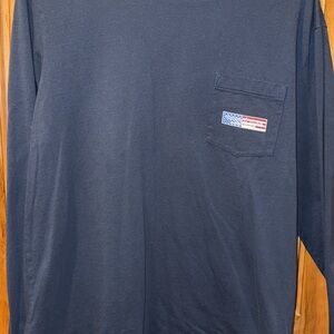 Vineyard Vines Men's Dark Blue Long Sleeve Tee
